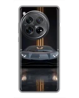 Чехол для Xiaomi Redmi K80 с картинкой «Lamborghini золотые линии»