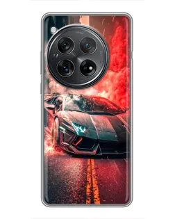Чехол для Xiaomi Redmi K80 с картинкой «Lamborghini красный дым»