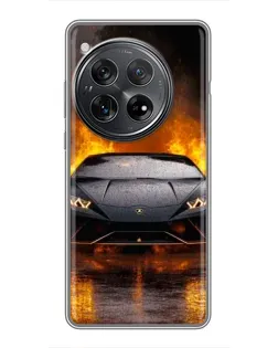 Чехол для Xiaomi Redmi K80 с картинкой «Lamborghini в огне»