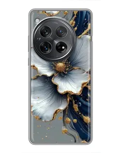 Чохол для Xiaomi Redmi K80 з картинкою «Біла квітка та золотий флюїд» Чохол для Xiaomi Redmi K80 з картинкою «Біла квітка та золотий флюїд»