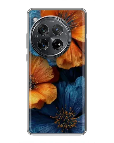 Чехол для Xiaomi Redmi K80 с картинкой «Яркая сине-оранжевая флора» Чехол для Xiaomi Redmi K80 с картинкой «Яркая сине-оранжевая флора»