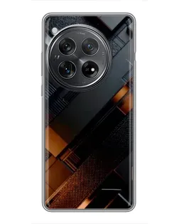 Чехол для Xiaomi Redmi K80 с картинкой «Черные геометрические блоки»