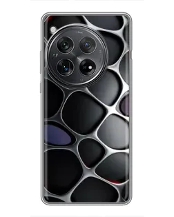 Чехол для Xiaomi Redmi K80 с картинкой «Объемная темная решетка»