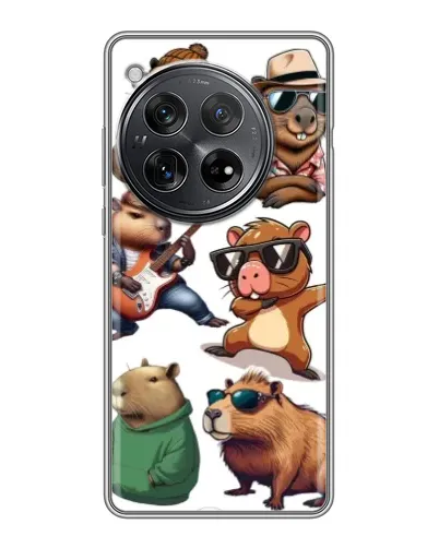 Чехол для Xiaomi Redmi K80 с картинкой «Крутые капибары музыканты»