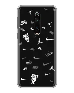Чехол для Xiaomi Mi 9T Pro с картинкой «Nike Black Pattern»