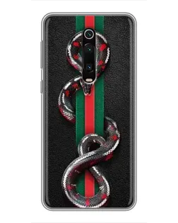 Чехол для Xiaomi Mi 9T Pro с картинкой «Gucci — змея на полосе» Чехол для Xiaomi Mi 9T Pro с картинкой «Gucci — змея на полосе»