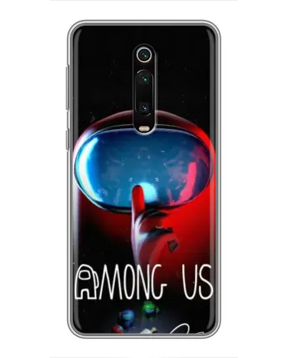 Чехол для Xiaomi Mi 9T Pro с картинкой «Красный импостер — макро»