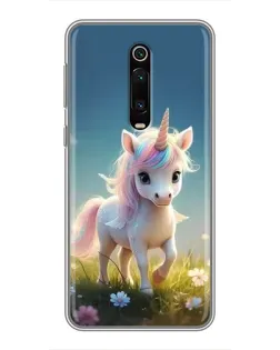 Чехол для Xiaomi Mi 9T Pro с картинкой «Единорог на поляне»