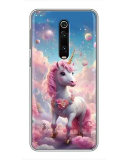 Чехол для Xiaomi Mi 9T Pro с картинкой «Единорог среди облаков»