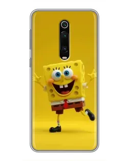 Чехол для Xiaomi Mi 9T Pro с картинкой «Позитивный Губка Боб»