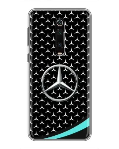 Чехол для Xiaomi Mi 9T Pro с картинкой «Mercedes — бирюзовый акцент»