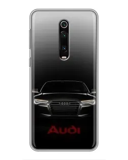 Чехол для Xiaomi Mi 9T Pro с картинкой «Audi — градиентный контур»