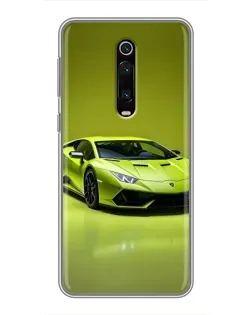 Чехол для Xiaomi Mi 9T Pro с картинкой «Салатовый Lamborghini Huracan»