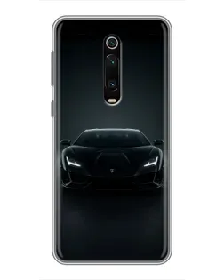 Чехол для Xiaomi Mi 9T Pro с картинкой «Черный Lamborghini Aventador»