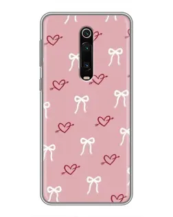 Чехол для Xiaomi Mi 9T Pro с картинкой «Сердца и банты»