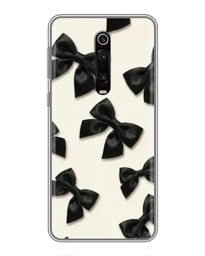 Чехол для Xiaomi Mi 9T Pro с картинкой «Черные бантики»
