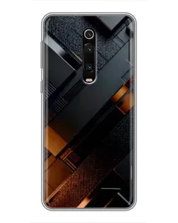 Чехол для Xiaomi Mi 9T Pro с картинкой «Черные геометрические блоки»
