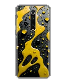 Чехол для Xiaomi Mi 9T Pro с картинкой «Жидкое желтое золото»