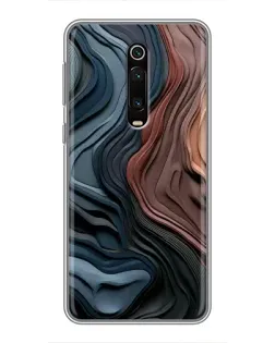 Чехол для Xiaomi Mi 9T Pro с картинкой «Цветные волны каньона»
