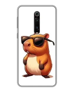 Чехол для Xiaomi Mi 9T Pro с картинкой «Капибара в очках»