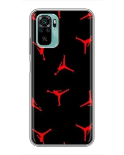 Чехол для Xiaomi Redmi Note 10 5G с картинкой «Jordan Red Pattern»