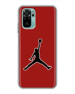 Чехол для Xiaomi Redmi Note 10 5G с картинкой «Jordan Red Back»