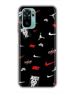 Чехол для Xiaomi Redmi Note 10 5G с картинкой «Nike Mix Pattern»