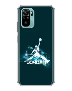 Чехол для Xiaomi Redmi Note 10 5G с картинкой «Jordan Blue Fire»