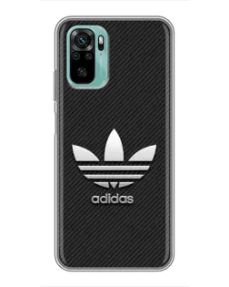 Чехол для Xiaomi Redmi Note 10 5G с картинкой «Adidas Карбоновая текстура»