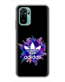 Чехол для Xiaomi Redmi Note 10 5G с картинкой «Взрыв красок Adidas»