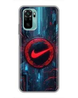 Чехол для Xiaomi Redmi Note 10 5G с картинкой «Техногенный стиль Nike» Чехол для Xiaomi Redmi Note 10 5G с картинкой «Техногенный стиль Nike»