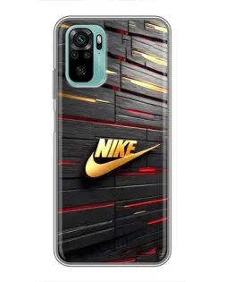 Чехол для Xiaomi Redmi Note 10 5G с картинкой «Золотой Nike на металле» Чехол для Xiaomi Redmi Note 10 5G с картинкой «Золотой Nike на металле»