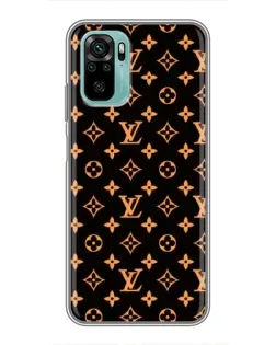 Чехол для Xiaomi Redmi Note 10 5G с картинкой «Золотая монограмма LV»