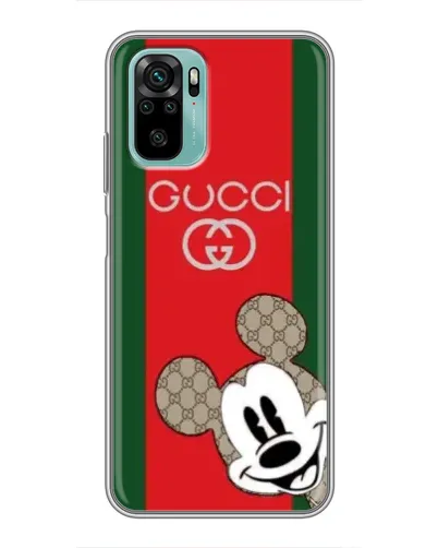Чехол для Xiaomi Redmi Note 10 5G с картинкой «Gucci — полосы и Микки» Чехол для Xiaomi Redmi Note 10 5G с картинкой «Gucci — полосы и Микки»