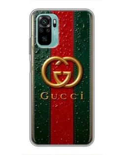 Чохол для Xiaomi Redmi Note 10 5G з картинкою «Gucci — фірмова смуга та золото» Чохол для Xiaomi Redmi Note 10 5G з картинкою «Gucci — фірмова смуга та золото»