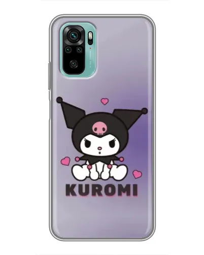 Чехол для Xiaomi Redmi Note 10 5G с картинкой «Kuromi — фиолетовый арт»