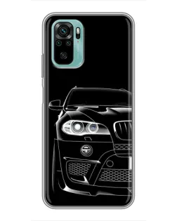 Чохол для Xiaomi Redmi Note 10 5G з картинкою «Темний силует BMW»