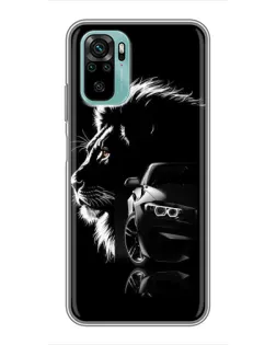 Чохол для Xiaomi Redmi Note 10 5G з картинкою «BMW та лев»