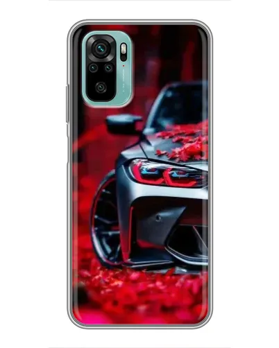Чехол для Xiaomi Redmi Note 10 5G с картинкой «Спортивная BMW и цветы» Чехол для Xiaomi Redmi Note 10 5G с картинкой «Спортивная BMW и цветы»