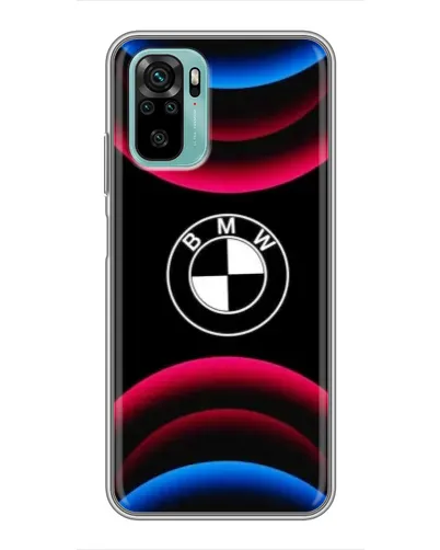 Чехол для Xiaomi Redmi Note 10 5G с картинкой «Логотип BMW и неоновые дуги» Чехол для Xiaomi Redmi Note 10 5G с картинкой «Логотип BMW и неоновые дуги»
