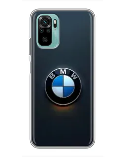 Чохол для Xiaomi Redmi Note 10 5G з картинкою «Логотип BMW — мінімалізм»