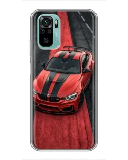 Чохол для Xiaomi Redmi Note 10 5G з картинкою «BMW на червоній доріжці»
