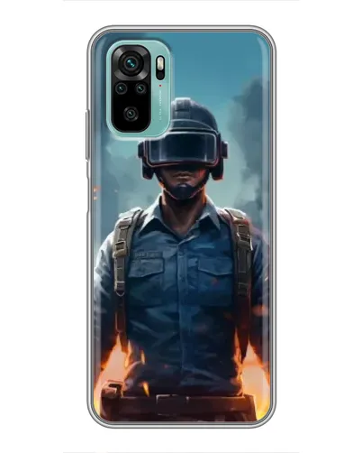Чехол для Xiaomi Redmi Note 10 5G с картинкой «PUBG — реалистичный герой»