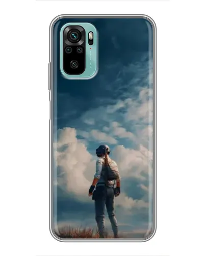 Чехол для Xiaomi Redmi Note 10 5G с картинкой «Герой PUBG на скале»
