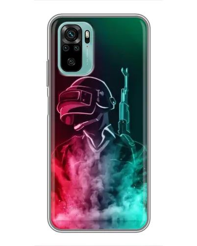 Чехол для Xiaomi Redmi Note 10 5G с картинкой «PUBG — огненный воин»