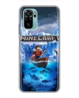 Чохол для Xiaomi Redmi Note 10 5G з картинкою «Minecraft льодянийсвіт»