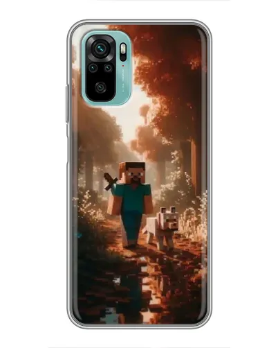 Чехол для Xiaomi Redmi Note 10 5G с картинкой «Стив в лесу»