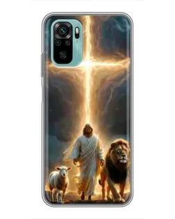 Чехол для Xiaomi Redmi Note 10 5G с картинкой «Лев Иуды и Свет» Чехол для Xiaomi Redmi Note 10 5G с картинкой «Лев Иуды и Свет»