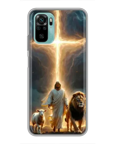 Чехол для Xiaomi Redmi Note 10 5G с картинкой «Лев Иуды и Свет»