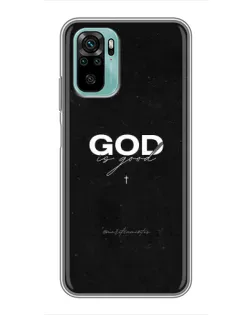 Чехол для Xiaomi Redmi Note 10 5G с картинкой «GOD — Бог над всем»